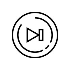 Line Art. pause button vector icon
