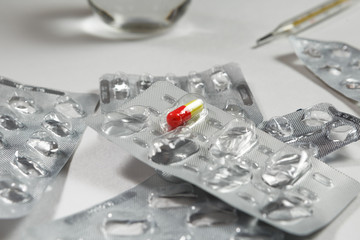 Medicine pills in packs pills in blister