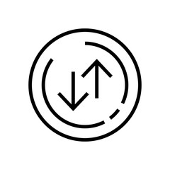 Line art. Up and down arrow icon