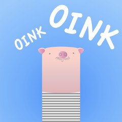 pink pig family