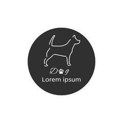 Dog's  logo with text space for your slogan. Vector illustration.