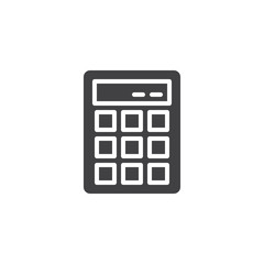 Calculator vector icon. filled flat sign for mobile concept and web design. Accounting simple solid icon. Symbol, logo illustration. Pixel perfect vector graphics