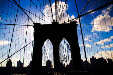 Obraz premium l'ombra del ponte di Brooklyn