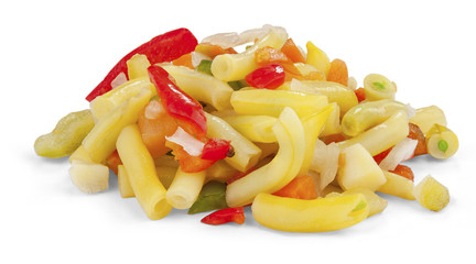 Fresh mixed vegetables  on white. 