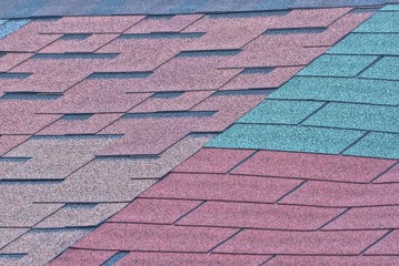texture of a new colored tiled roof tile