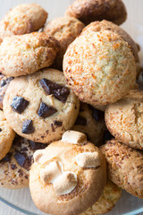 Closeup of assorted cookies