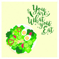 Healthy foods vector illustration