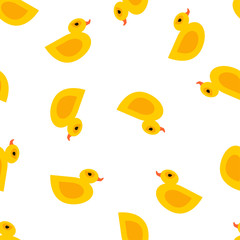 Seamless vector duck pattern for wrapping, craft, fabric, textile