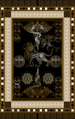 Graphical illustration of a Tarot card 1