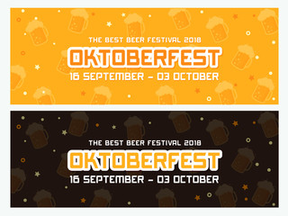 Naklejka premium Oktoberfest banner vector illustration