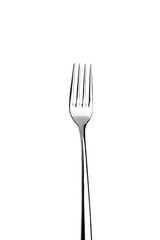 Metal fork isolated on white background