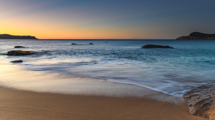Sunrise Seascape with Clear Skies
