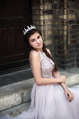 Young woman with tiara