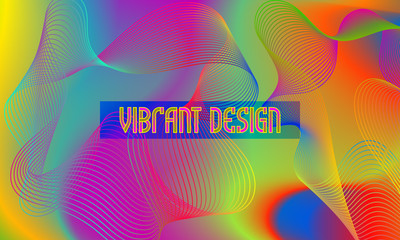 Vector vibrant design background with chaotic swirling guilloche element.