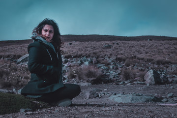 mujer en nevado de toluca