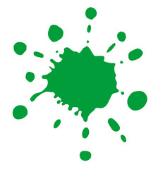 Grüner Klecks Farbklecks Farbtropfen. 