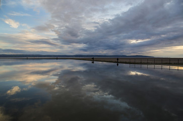 Marine Lake Cloudscape Reflection