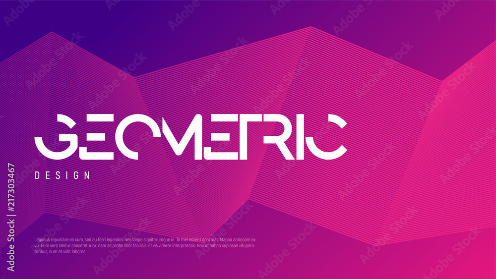 Canvas Prints abstract gradient geometric design, colorful minimalist backgrou