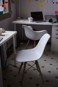 Desk of fashion designer