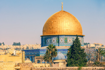 Naklejka premium Dome of the Rock on the Temple Mount in Jerusalem, Israel