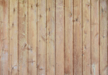 Wall of wooden lining