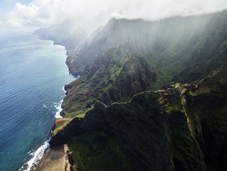 USA, Hawaii, Kauai, Na Pali Coast, aerial view