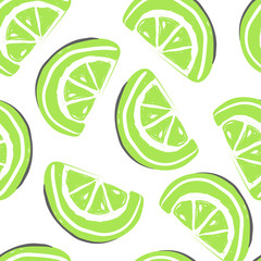 Grapefruit and exotic fruits seamless pattern. Fresh green grapefruit tropical fruits summer detox