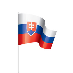 Slovakia flag, vector illustration on a white background