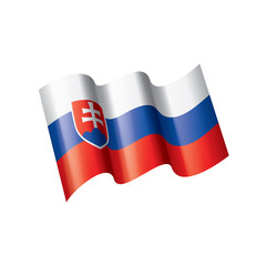 Slovakia flag, vector illustration on a white background