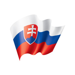 Slovakia flag, vector illustration on a white background