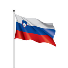 Fototapeta na wymiar Slovenia flag, vector illustration on a white background