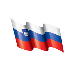 Fototapeta premium Slovenia flag, vector illustration on a white background