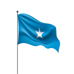Somalia flag, vector illustration on a white background