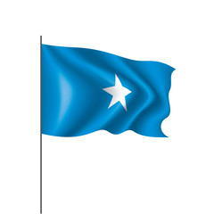Somalia flag, vector illustration on a white background
