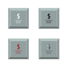 Set of icons with dollar currency symbol