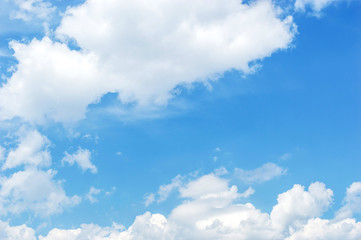 Obraz na płótnie Canvas Clouds at the blue sky.