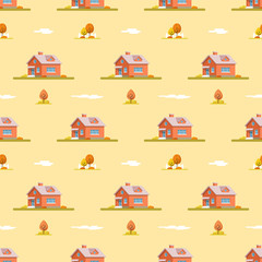 Obraz premium Houses seamless pattern
