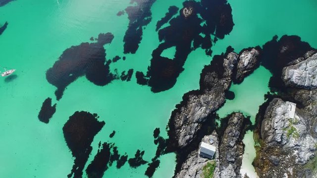 Aerial view beach West-Norway