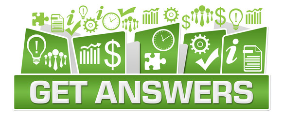 Get Answers Business Symbols On Top Green 