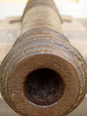 A fragment of the trunk of an old ship's gun. Collection in Pereslavl Zalessky, was installed on 30...