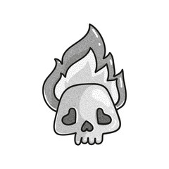 Stippled funny skull