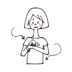蚊にさされた人