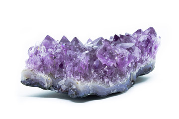 Amethyst on white background