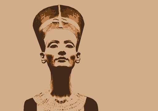 Néfertiti - portrait - reine - personnage - historique - célèbre - politique - reine égyptienne - politicien