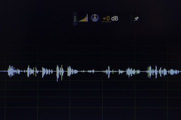 Audio sound wave studio editing