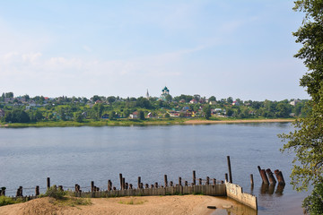 Views of the river Volga and the city of Tutayev