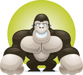 Cartoon Gorilla Smiling