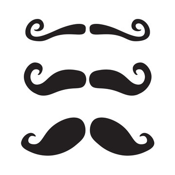 moustache icon set- vector illustration