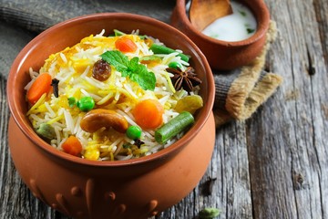 Homemade Vegetable Biryani / Veg Pilaf or Pulao