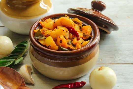 Homemade Gooseberry Pickle, selective focus